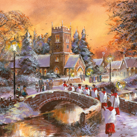 Christmas Eve in the Village (Pack of 10 Cards)
