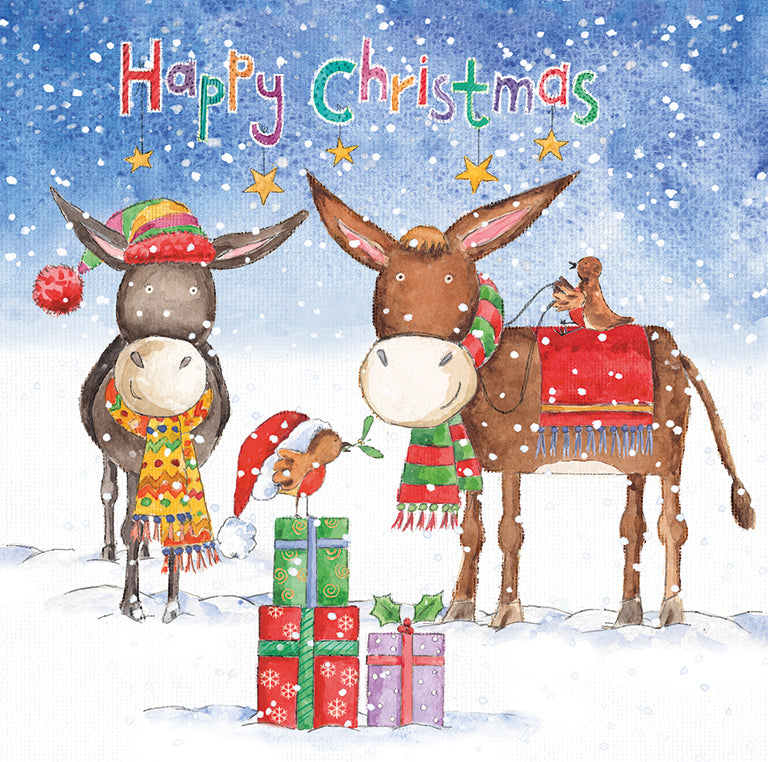 Donkeys with presents